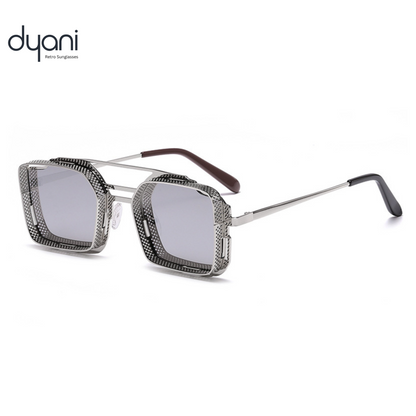 Dyani Polygonal Steam Punk Metal Frame Retro Sunglasses