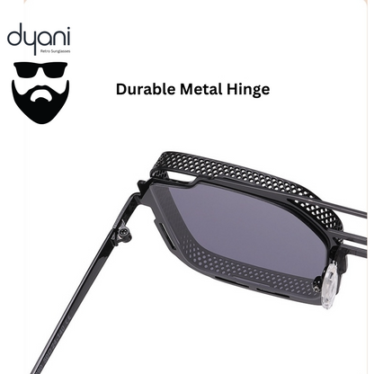 Dyani Polygonal Steam Punk Metal Frame Retro Sunglasses