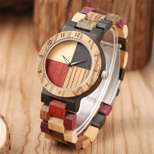 Handmade Women's Quartz Wooden Wristwatch