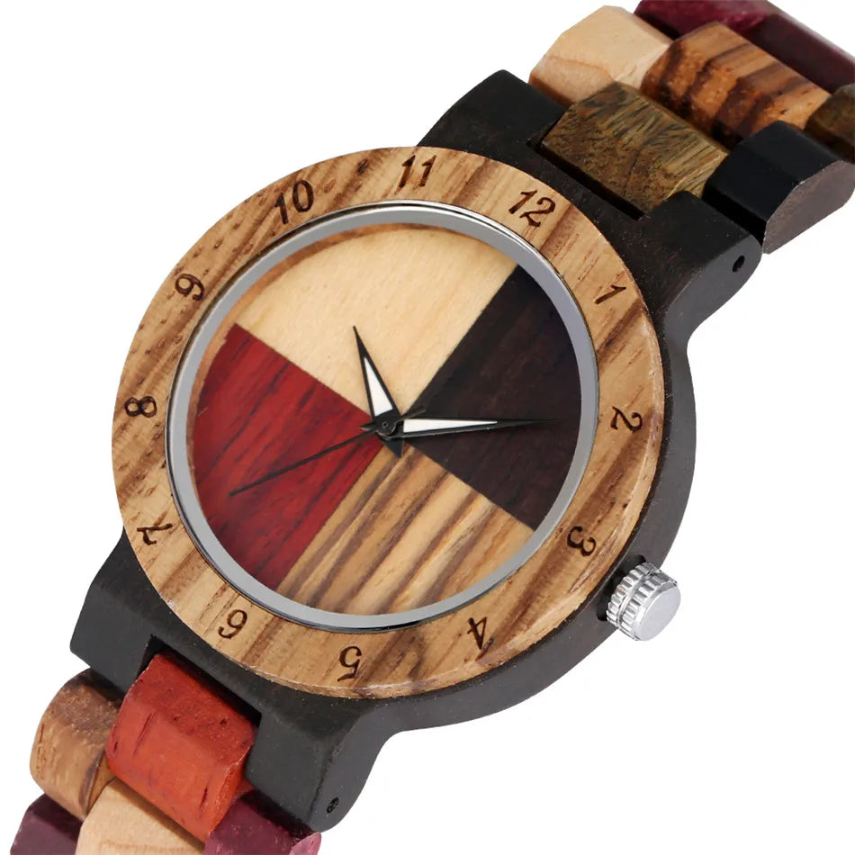 Handmade Women's Quartz Wooden Wristwatch