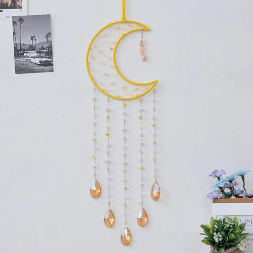 Natural Agate Dream Catchers 7 Chakra Gemstones Hanging Decoration