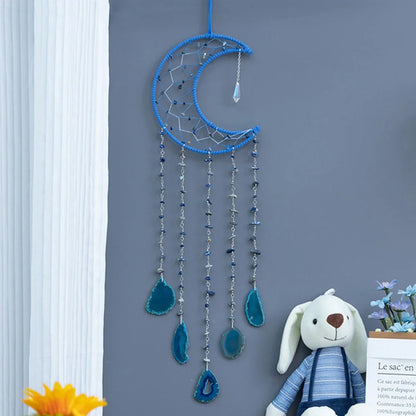 Natural Agate Dream Catchers 7 Chakra Gemstones Hanging Decoration