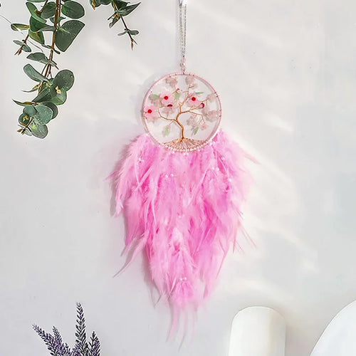 Colorful Natural Stone Tree Of Life Dream Catcher