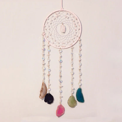 Natural Agate Dream Catchers 7 Chakra Gemstones Hanging Decoration