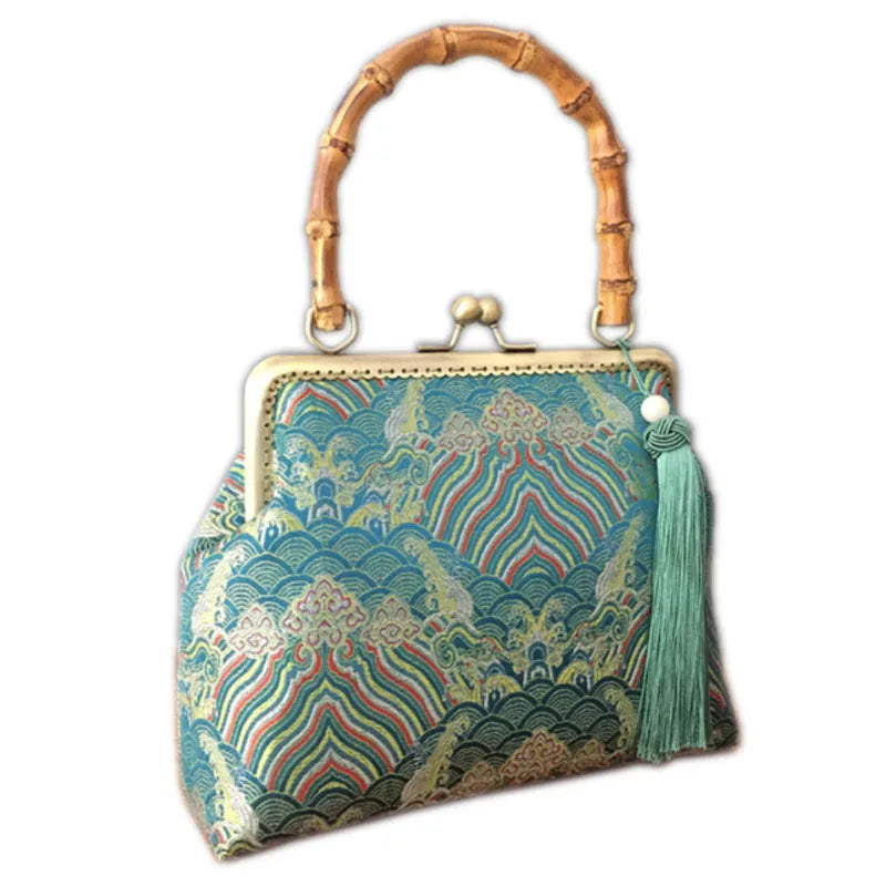 Silk Women Embroidery Oriental Cheongsam Handbag